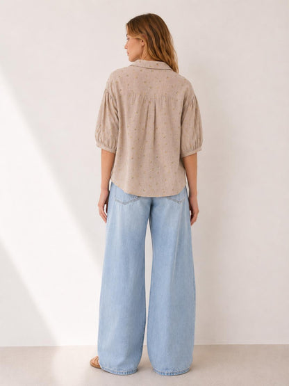 Printed cotton top