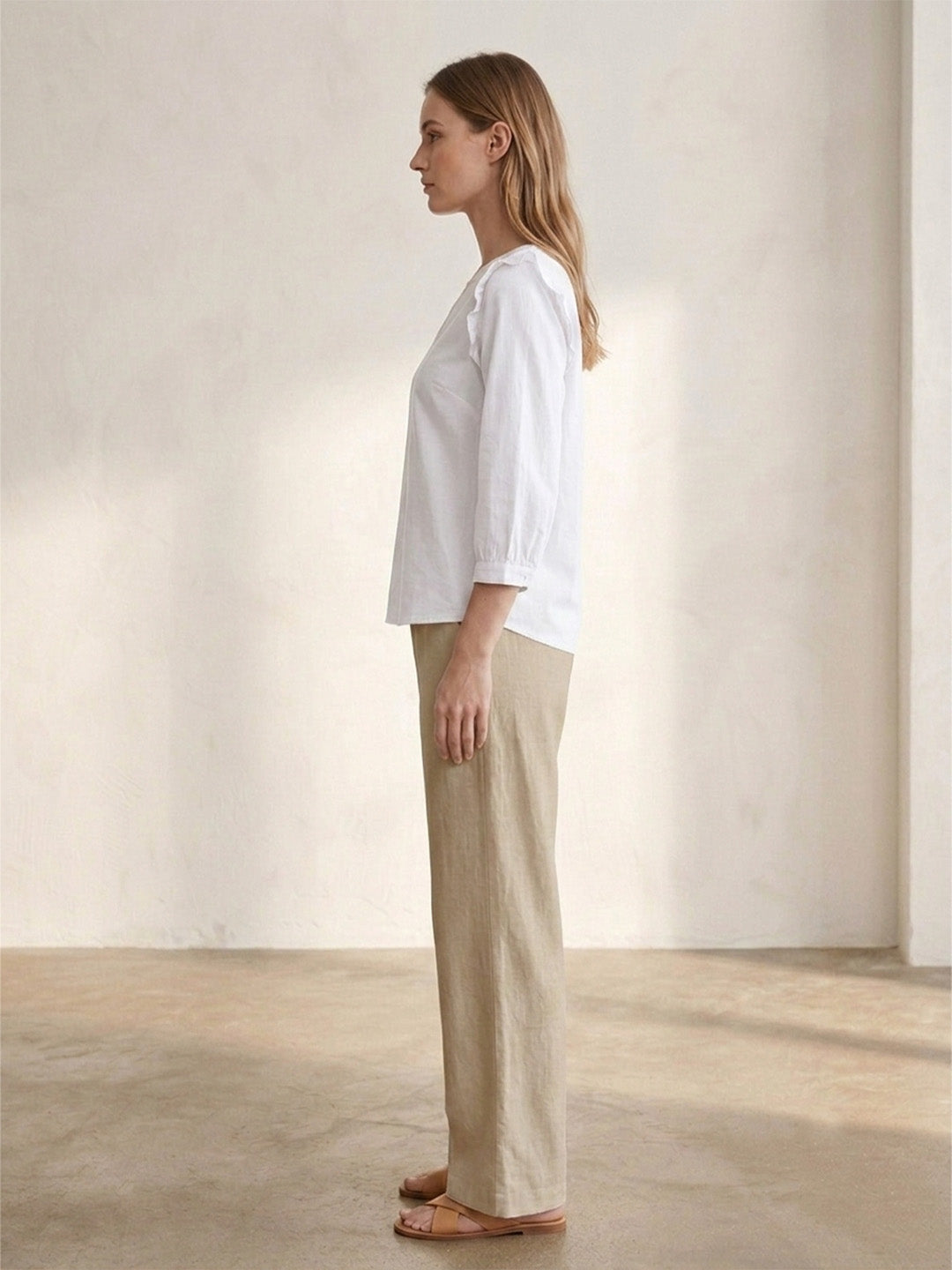 Cotton Frill White Top