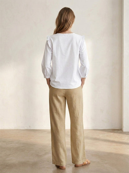 Cotton Frill White Top