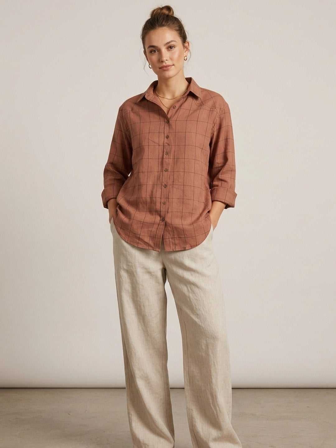 Linen Check Shirt