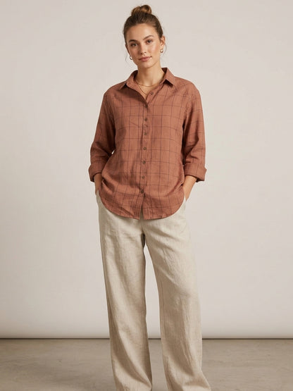 Linen Check Shirt
