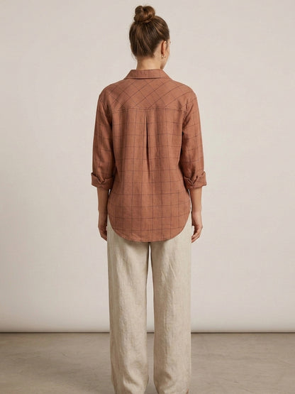 Linen Check Shirt