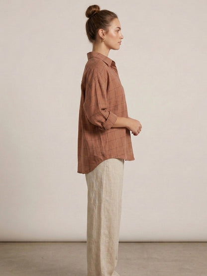 Linen Check Shirt