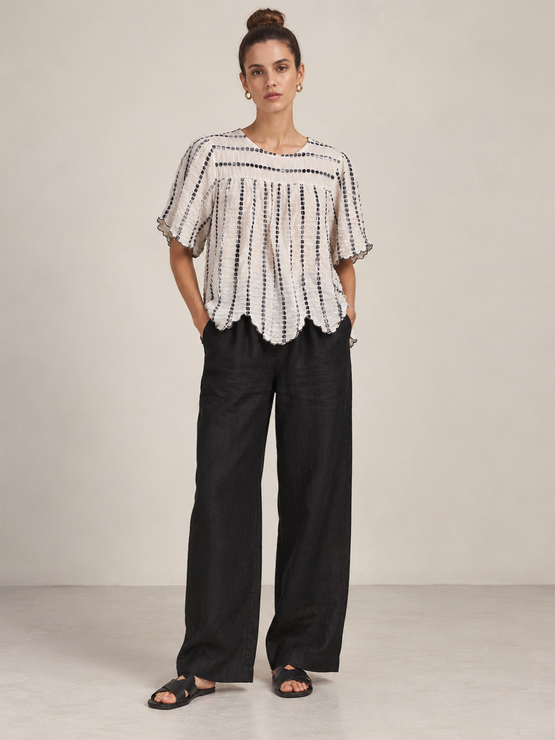 Textured Cotton Top