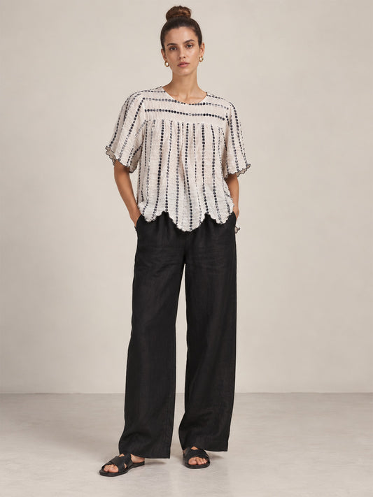 Textured Cotton Top