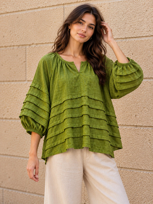 scoup-pleated-cotton-top