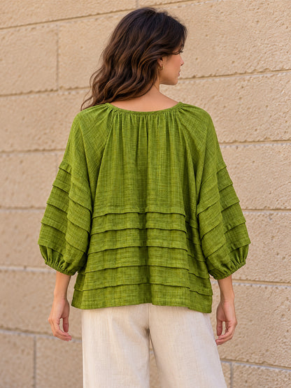 scoup-pleated-cotton-top