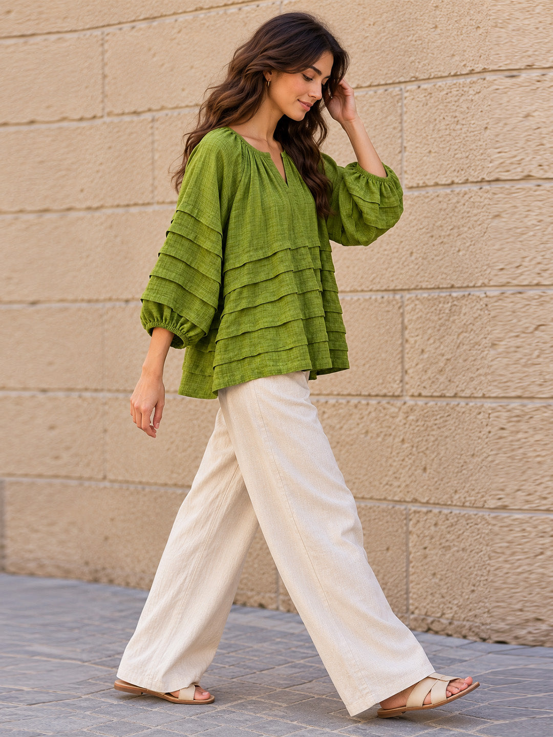 scoup-pleated-cotton-top