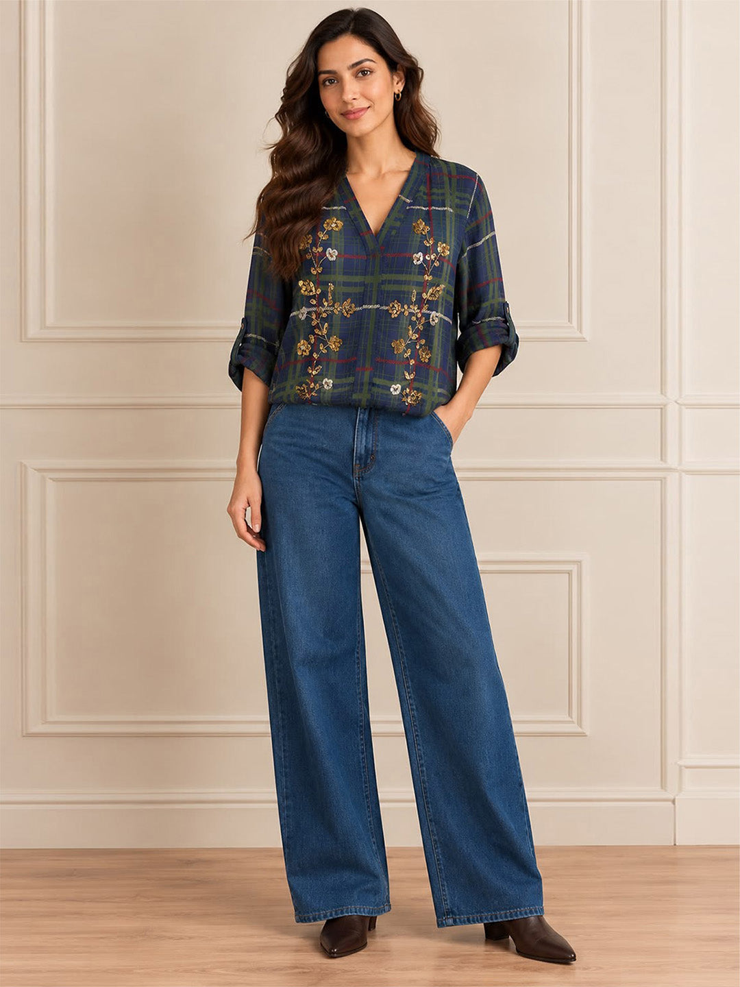 scoup-embellished-check-top