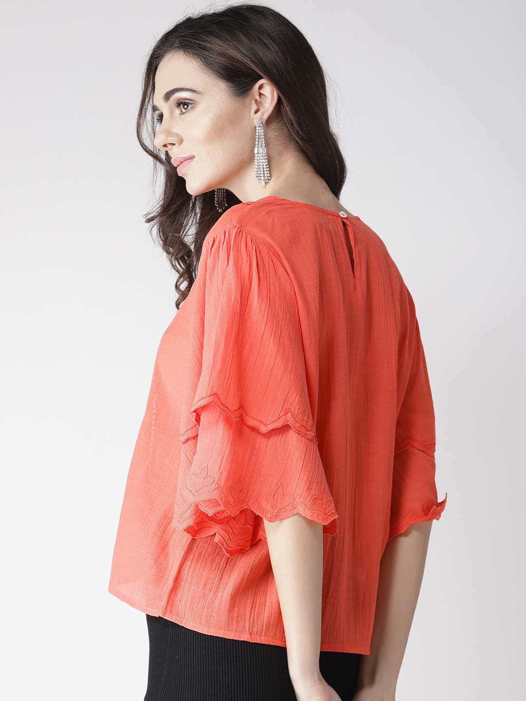 Coral Applique Top