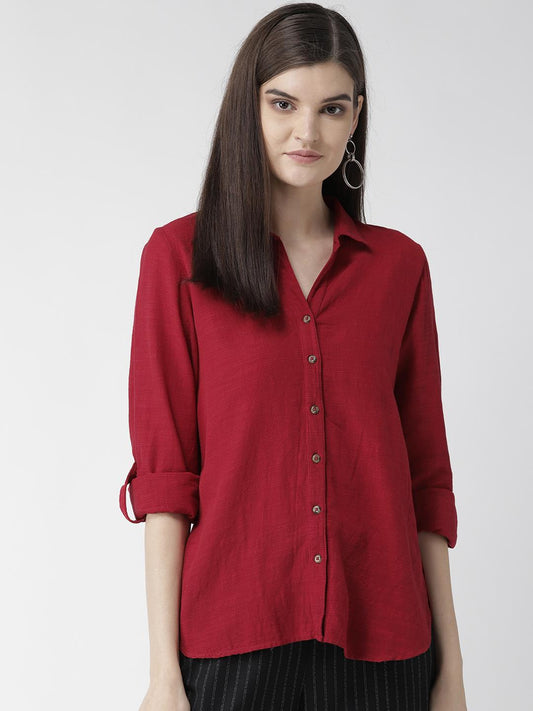 Cotton Linen Solid Shirt