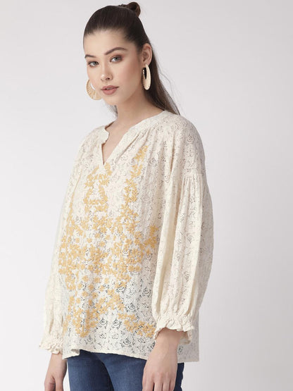 Embroidered Lace Top