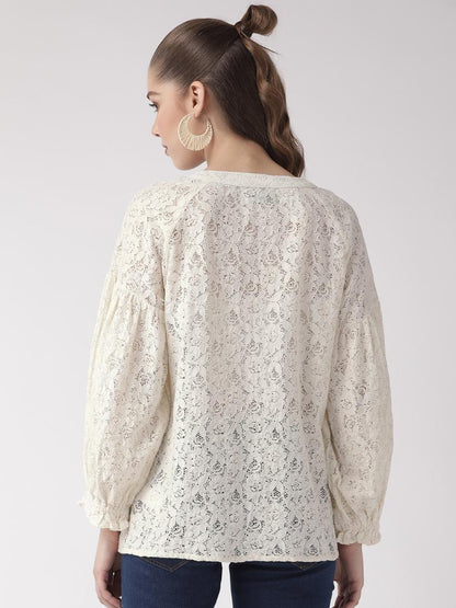 Embroidered Lace Top