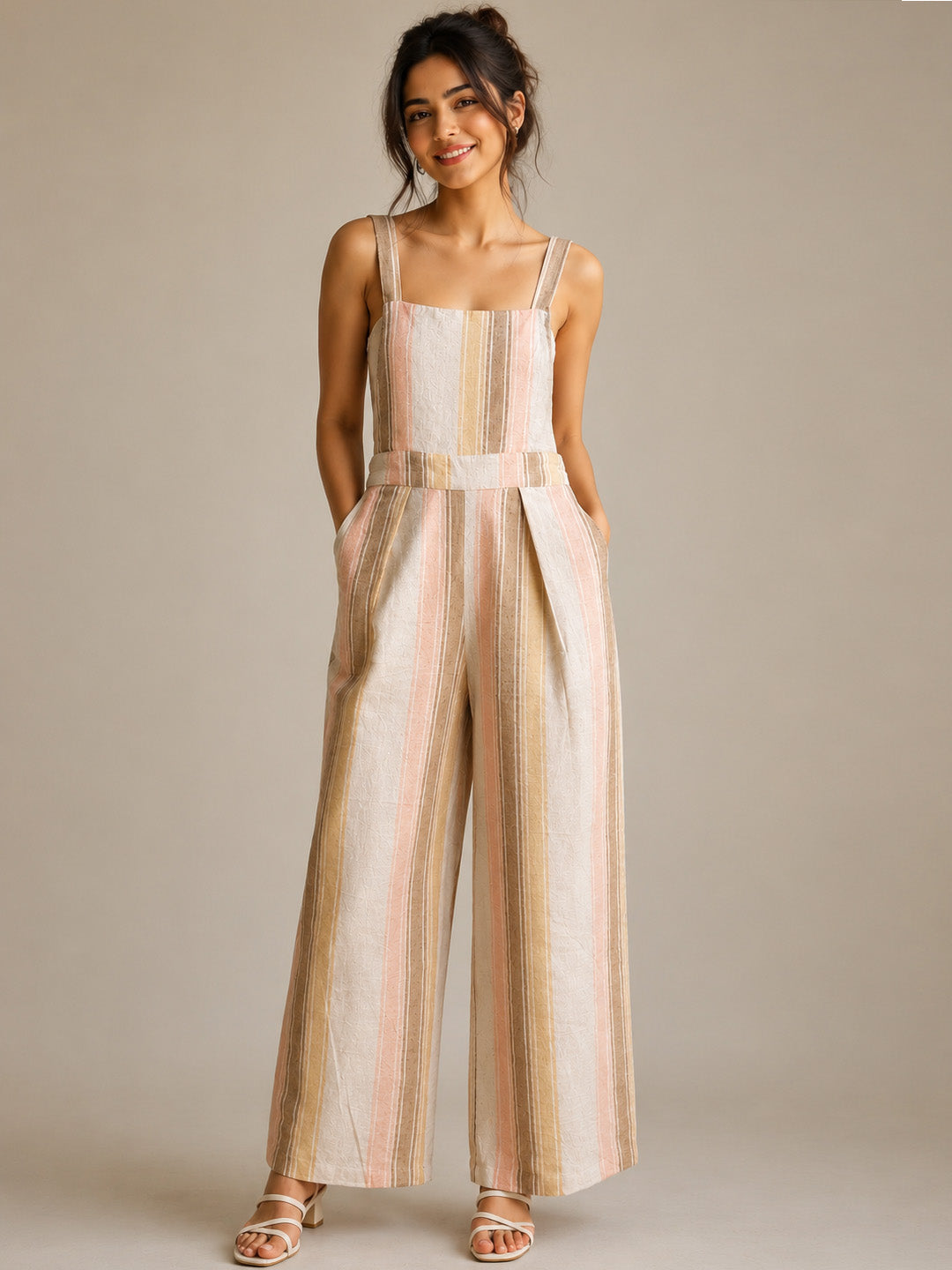 Multicolor Stripe Jumpsuit