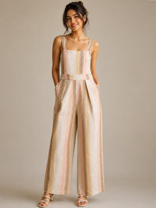 Multicolor Stripe Jumpsuit