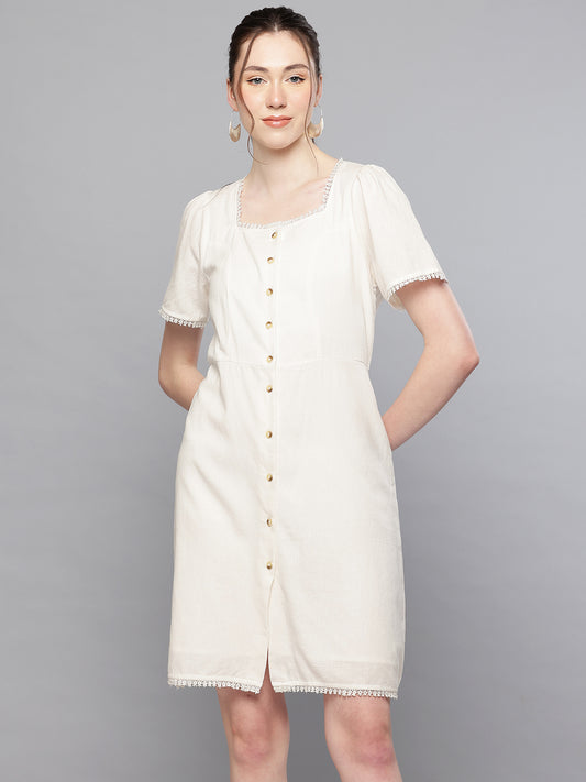 White short sleeve dress