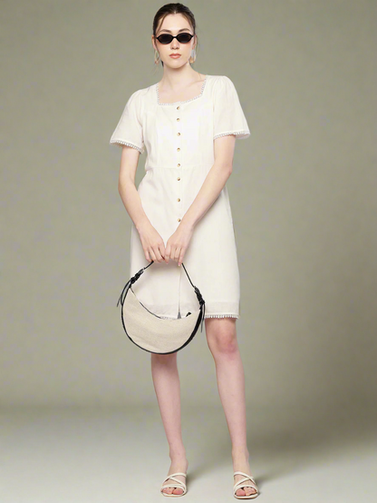 White short sleeve dress